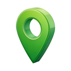 3D Green location icon isolated on transparent background,Abstract green location pin icon,3D realistic green glossy location map pin,PNG Green 3D location pin icon, Green Destination,map pointers,Ai