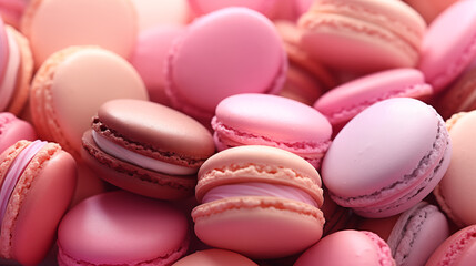 Obraz premium Macarons, a confectionery product. Sweetness. French dessert.