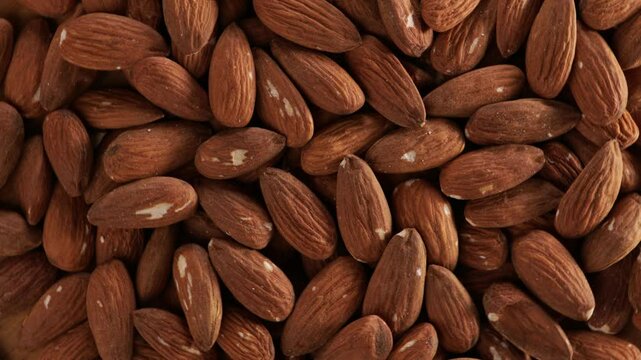 rotation almond nuts food  top view
