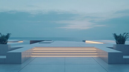 Fototapeta premium swimming pool in hotel