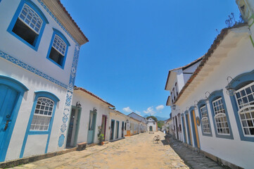 Old Streets in Paraty or Parati - well preserved Portuguese colonial and Brazilian Imperial city  located on the Costa Verde.