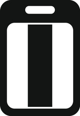 Security badge with magnetic stripe showing through plastic holder