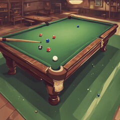 billiard game background illustration