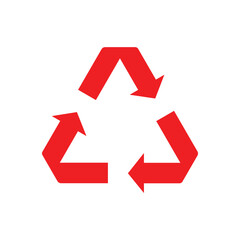 Recycle symbol. Reuse icon white background vector file