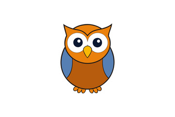 Owl cartoon vector illustration