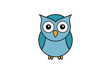 Owl cartoon vector illustration