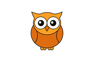 Owl cartoon vector illustration