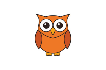 Owl cartoon vector illustration