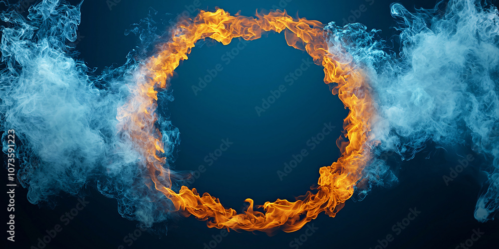 Poster flame forming into ring of light, creating mesmerizing effect