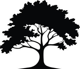 A stylish vector graphic of a tree, featuring simple yet elegant lines with a natural aesthetic. This design is perfect for T-shirts, representing growth, nature, and environmental consciousness. The 