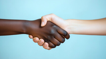 Diverse Hands Shaking in Unity,Symbolizing and