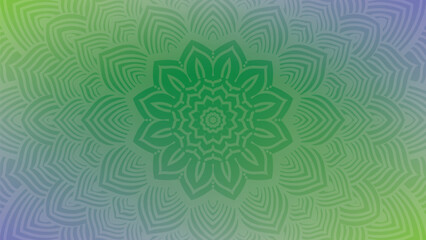 Round mandala on dreamy peach fuzz gradient background. Translucent mesh pattern in the form of a mandala. Mandala with floral patterns.Gradient background with round mandala.Vishal 