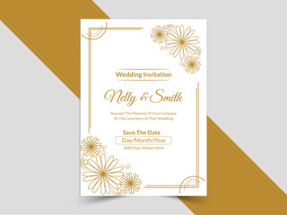 Wedding invitation save the date card flourishes ornaments and Vector illustration. Invitation card, party celebration