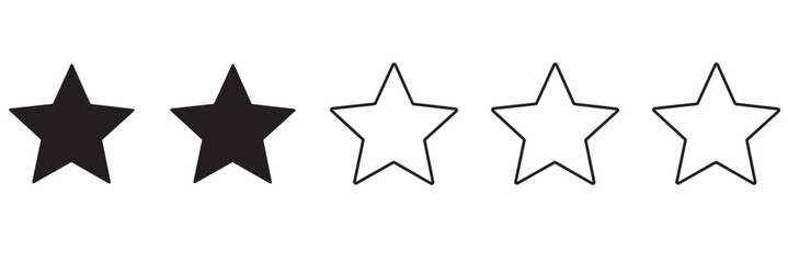 Five stars rating icon