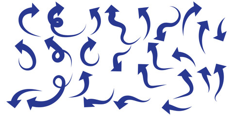 Doodles of different arrow heads illustration