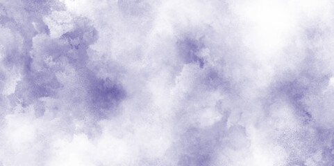 abstract resembling a celestial nebula or galaxy, perfect for invitation background or wallpaper, Blue sky background with white clouds, Purple Watercolor Painting Background .