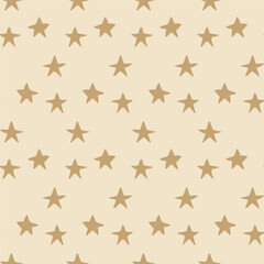 Simple stars seamless pattern. Baby neutral gender themed background. Gift wrap calm. Vector hand drawn flat illustration.