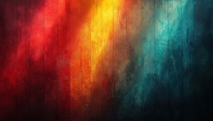 Abstract grunge background with a rainbow gradient, grainy texture