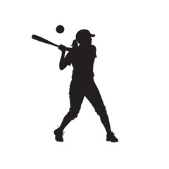 Silhouette of a softball batter
