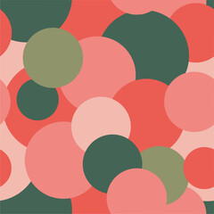 Seamless colorful multicolor art decor wallpaper print pattern with circles background for paper, textile, pck etc abstract geometry vector illustration endless 
