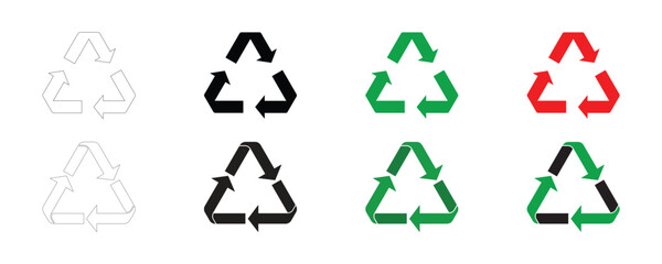 Recycle symbol. Reuse icon white background vector file