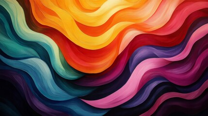 Obraz premium Vibrant Abstract Waves