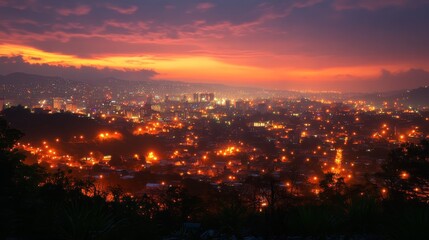 Fototapeta premium Cityscape at Dusk