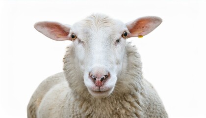serene gaze of a sheep captured in detail, showcasing the animal’s natural beauty and calm demeanor.