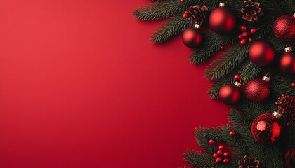 Festive holiday scene featuring warm colors and decorations perfect for seasonal greetings. A Christmas background with ample copy space for personal messages and cheerful wishes.