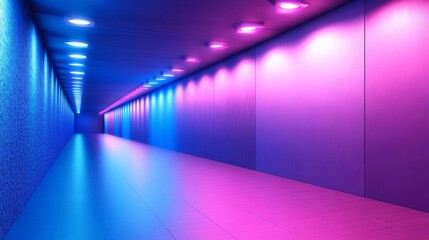 Colorful Neon Corridor