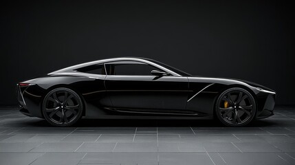 Sleek Black Sports Car