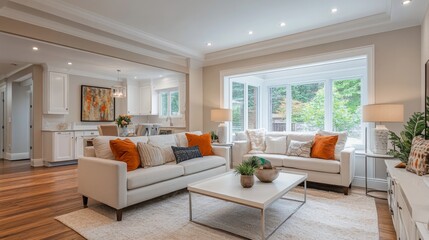 Fototapeta premium Modern Living Room with Cozy Decor