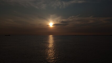 sunset over the river14