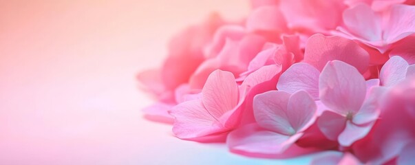 Obraz premium Soft pink glow from artificial lighting on delicate flower petals, romantic and dreamy