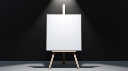 Soft spotlight on empty art canvas, creative and inspiring, ready for artistic expression