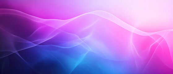 Purple and violet abstract background with waves and neon glow, blurry light lines, gradient background