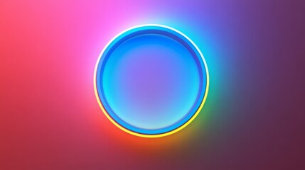 Fototapeta premium Abstract Neon Circle
