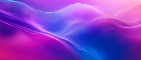Fototapeta premium Purple and violet abstract background with waves and neon glow, blurry light lines, gradient background