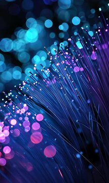 Technology theme optical fiber macro close-up