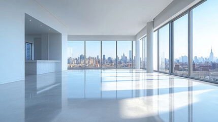 Fototapeta premium Modern city building interior space