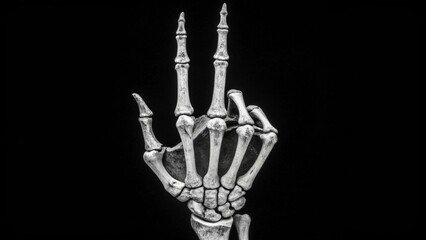 skeleton hand with fingers