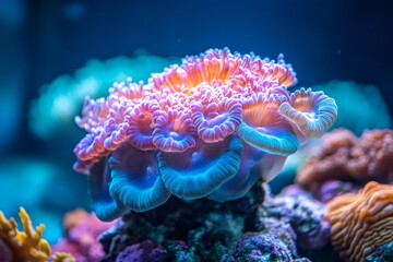 Obraz premium Vibrant Coral Reef Underwater Macro Photography Colorful Marine Life
