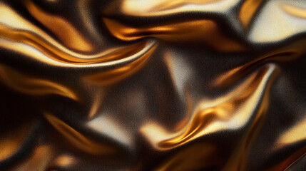 Obraz premium Luxurious gold liquid background with smooth, silky waves, capturing a rich, flowing texture and elegant shine.