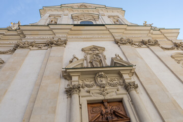 Fototapeta premium Main facade of Dominican church of St. Maria Rotunda, Vienna