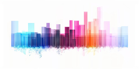 A histogram stacks bars, revealing the distribution of data in a clear visual. (Color-coded)