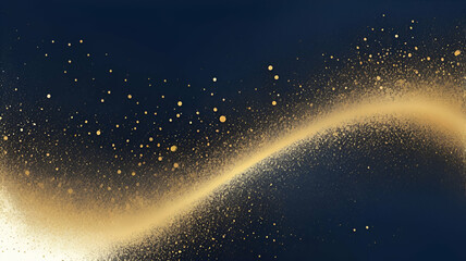 Obraz premium Neon Midnight Blue, Champagne Gold, White glowing gradient background, a soft grainy noise texture with shimmering highlights and Smooth Transitions for a dynamic effect