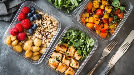 grilled chicken with vegetables