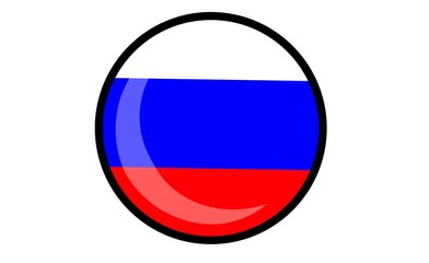 Vector illustration of the Russian flag with white, blue, and red horizontal stripes on a white background. Perfect for cultural, educational, and patriotic themes. Simple, isolated design for versati