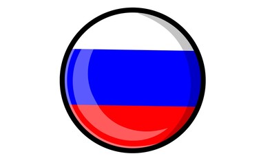 Vector illustration of the Russian flag with white, blue, and red horizontal stripes on a white background. Perfect for cultural, educational, and patriotic themes. Simple, isolated design for versati