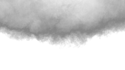 Abstract aromatherapy black smoke isolated white background. Steam Mist Fog and Dust Particles. Modern Dark and Dramatic Storm with gray smoky clouds.
